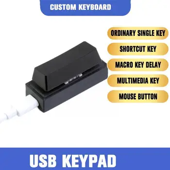 Eden Ključnih Programiranje Makrov Tipkovnice, USB Kabel 1m Eno tipko Space Tipke Miške Mini Vrstica Bližnjic Glasnost Lahko Nastavite Tipkovnico Q6J2