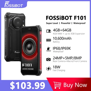 FOSSiBOT F101 Pametni telefon Robusten, 4GB RAM 64 GB ROM 10600mAh Mobilni Telefon Nepremočljiva Android Telefon 24MP Fotoaparat 5.45 palčni Mobilnih Telefonov