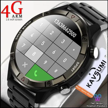 2023 Novo 4G Pomnilnik Pametno Gledati AMOLED 454*454 HD Srčni utrip smartwatches Bluetooth Klic Smartwatch Za Moške Huawei TWS Slušalke