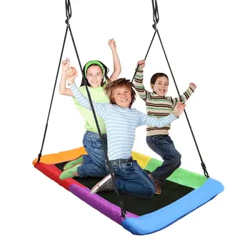 Krožnik Drevo Swing, Velikan na Prostem Pravokotnik Platformo Gugalnica za Otroke, Vode, ki so Dokaz, do 700 kg