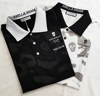 Japonski in korejski Novi Golf Casual Men ' Quick-Dry Black in White River Barve, Kratek Rokav T-shirt Prostem, Športni Dres