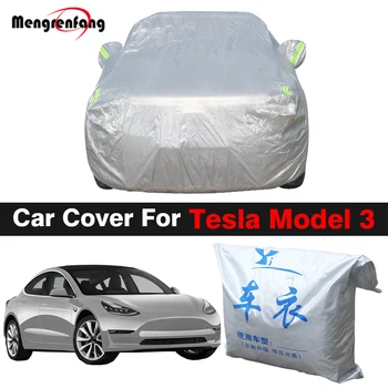 Popoln komplet za Kritje Prostem Auto Anti-UV, Dež, Sneg, Veter zaščitni Pokrov Dustproof Za Tesla Model 3