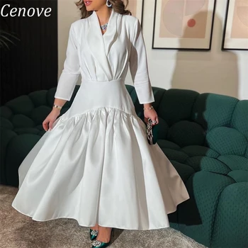 Cenove Proti-Vrat Krat Večerno obleko Formalno Elegantno Maturantski Belo Črto Nove Stranke Obleke za Ženske 2023