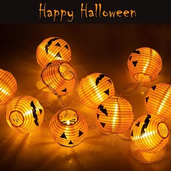 Halloween Buče Niz Luči Luči 20/30/40LEDs Sončne Svetilke Papir LED Luči za uporabo v Zaprtih prostorih na Prostem Halloween Dekoracijo