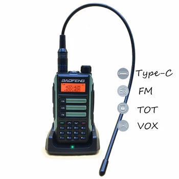 Baofeng Walkie Talkie UV-16 Ham dvosmerne Radijske Postaje, 5W VHF, UHF Dual Band Dual Amaterski Dolge razdalje, Prenosni Radio Za Lov