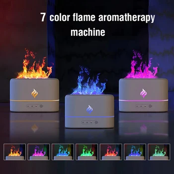 7 Barv Simulacija Plamena Ultrazvočni Vlažilnik USB Brezplačno Filter Eterično Olje Difuzor Zraka Aromaterapija Difuzor
