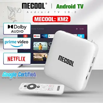MECOOL KM2 Amlogic S905X2 Smart TV BOX Netflix 4K Android 10.0 2GB DDR4 8GB EMMC HDR 10 SPDIF Ethernet, WiFi Widevine L1 TVBOX