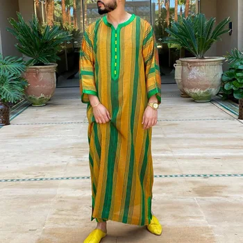 2023 Nov Prihod Muslimanska Noša Saudi Arabian Nacionalni Slog Oblačil, Trakove, Barve Števec Svoboden Dolg Rokav Moške Obleke