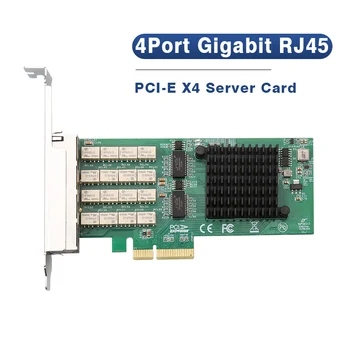 PCI Express Strežnik Bypass Gigabitno mrežno Kartico PCI E 4X Gigabit Ethernet Quad Vmesnik RJ45 1000M Adapter za Intel I350AM4 Namizje