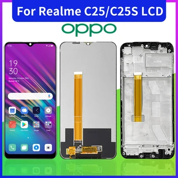 OPPO Realme C256.5 palčni original RMX3193 LCD-zaslon na dotik skupščine zamenjava Realme C25S RMX3195 LCD-zaslon