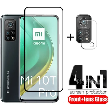 4-v-1 Za Xiaomi Mi 10T Stekla Za Mi 10T Kaljeno Steklo Celotno Zaščitno folijo Screen Protector Za Xiaomi Mi 10T Pro Lite Stekla