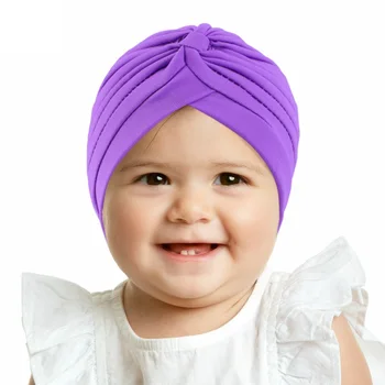 Novo Srčkan barva Baby Dekleta Turban Klobuki Moda Otroci Bonnet Kape Otrok Pokrivala Stretch Glavo Zaviti Darila, Dodatki za Lase