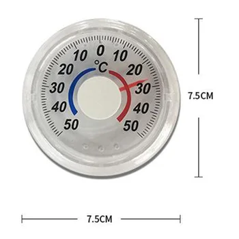Okrogli Termometer Za Okna Toplogrednih Visoka Natančnost V Zaprtih Prostorih In Na Prostem Za Merjenje Kovin Kazalec Plastični Krog