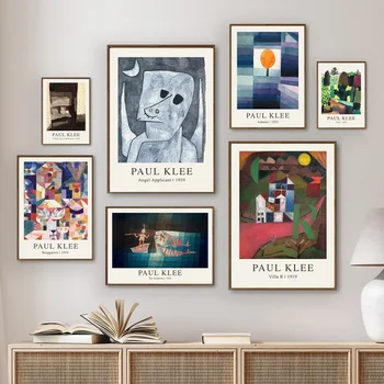 Paul Klee Razstava Wall Art Platno Slikarstvo Sodobno Minimalistično Letnik Plakatov In Fotografij Stenske Slike Za Dnevna Soba Dekor