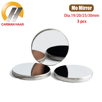 Carmanhaas 3Pcs Mo Ogledalo Reflektivni Zrcalo Premera 19 20 25 mm 30 mm Debelina 3 mm za CO2 Laser Graviranje Rezanje