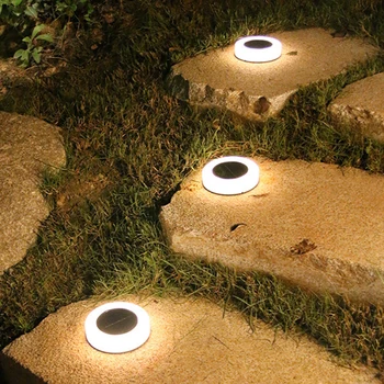 4PCS Sončne Vrtne Luči na Prostem LED Sončne Tleh Luči Nepremočljiva Krajine Poti Tleh Pod Spot Svetilka Dekoracija Razsvetljava