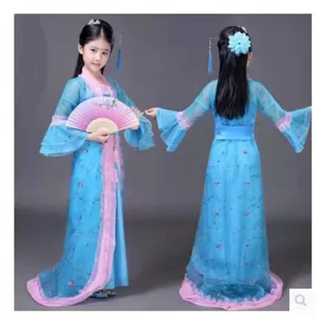Otroci, Stari Kostum Hanfu za Otroke Ples Custome Kitajske Tradicionalne Hanfu Obleka Princess Plesne Kostume