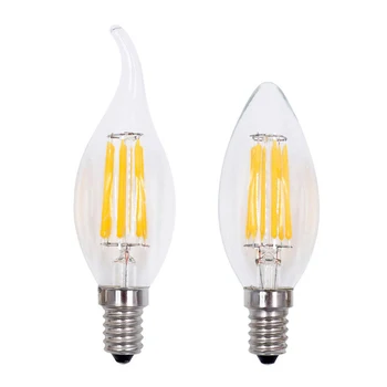LED Žarnice Sveče Žarnice E27 220V 2W 4W 6W C35 Edison Žarnica Retro Starinsko Vintage Stil Hladna Bela Topla Bela Lučka