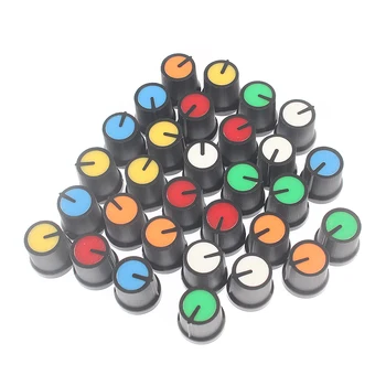6 Barv * 5PCS AG3 Rotacijski Preklapljanje Gumbi Razvrstan Nastavite, WH148 Potenciometer Gumb,DIY Svetlobe, Senčniki, Nadzor Glasnosti Gumb Skp Kit