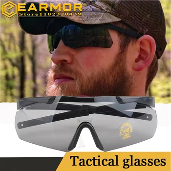 EARMOR S01 Vojaško Taktično Očala Varnostna Očala, Airsoft Streljanje Očala z UV Zaščito sončna Očala Lov/Paintball
