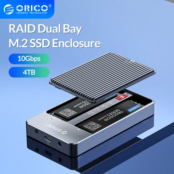 ORICO LSDT RAID Dvojno Ležišče M2 SSD Primeru Podporo M. 2 NGFF SATA SSD Disk Za B Tipka & (B+M Ključ SSD Podporo PM/RAID 0/RAID 1/JBOD Način