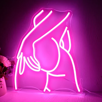 Seksi Dama Neon LED Prijavite Spalnica Soba Dekor Steni Visi Neon Luči Prijavite Umetnosti Bar Stranka Hotel Dekor Neonske Svetilke