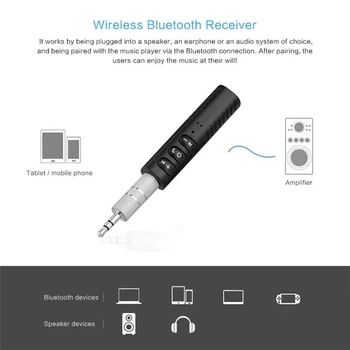 PIX-LINK B09 Brezžična tehnologija Bluetooth-Združljiv Sprejemnik 5.0 Black Jack Adapter 3,5 mm Brezžični Sprejemnik Za Avto PC Glasbe MP3 Zvočnik