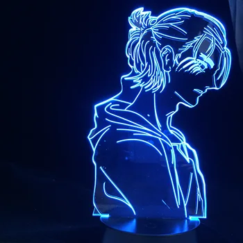 Er-mir Napad na Titan Shingeki Ne Kyojin 3d Led Žarnica Svetlobo Anime Dekor Noč Svetlobe Otroci Darilo za Rojstni dan Dropshipping