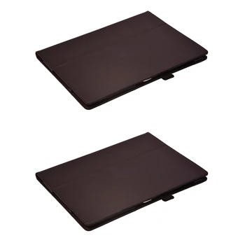 2X Zložljiva Folio Primeru Zavihku Pokrov Stojala Za Microsoft Surface 3 10.8 Palčni Tablični RAČUNALNIK Rjava
