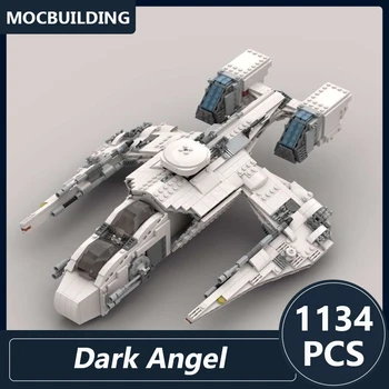Dark Angel Večnamensko Težka Napad vesoljsko Plovilo Model Moc gradniki Diy Sestavljeni Opeke Prostor Serije Otrok Igrače 1134PCS