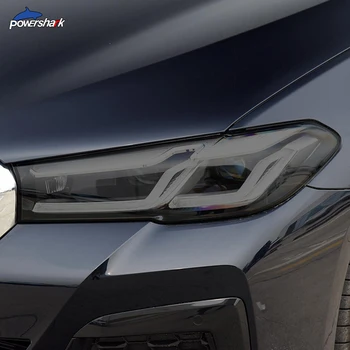 Avtomobilski Žarometi Odtenek Black Zaščitno folijo Prekajene Pregleden TPU Nalepke Za BMW Serije 5 Facelift G30 G31 2020 2021 Dodatki