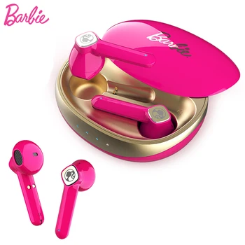 Prvotni Barbie Brezžično Slušalko Bluetooth Slušalke Srčkan Roza Retro Moda Dodatki Za Prenosne Slušalke Dekleta Elektronski Darilo