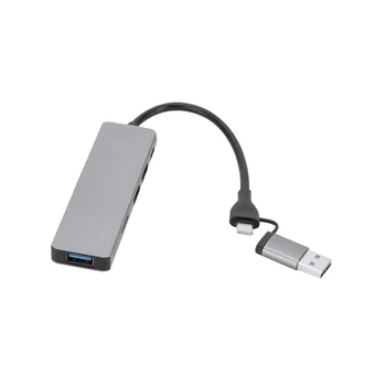 6 v 1 USB 3.0 Tip-C Extender Hub Razširitveno Postajo Multi USB Razdelilnik Adapter USB 3.0 2.0 TF SD Režo za Bralnik medijskih kartic