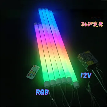10PCS Pisane RGB Dmx512 LED Cev Svetilka Visi žice DC12V, 0,3 m 0,6 m 0,9 m 1,2 m RGB Led Bar Daljinski upravljalnik Soba Dekoracijo