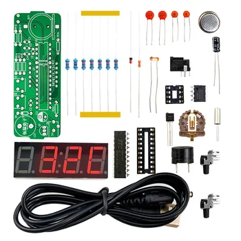 Elektronska Ura Kit 51 Single-Chip Mikroračunalniška Svetlobe-Nadzorovani Temperaturi Datum Zaslon LED za DIY Učenje Elektronika