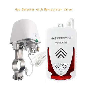 Plinski Detektor Uhajanja Monitor UNP Zemeljski Uhajanje Metana Senzor Za Dom, Kuhinjo, Alarmni Sistem z DN15 Manipulatorja Ventil