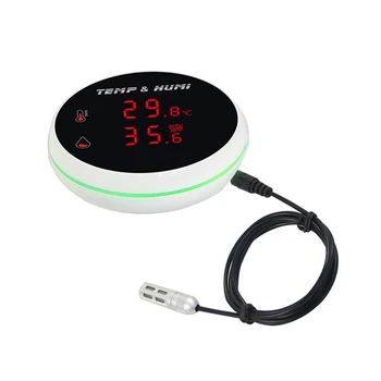 Tuya Wifi Senzorja za Temperaturo In Vlažnost Zunanje Sonde Zaslon LCD Termometer, Higrometer Remote Monitor Alarm NAS Plug