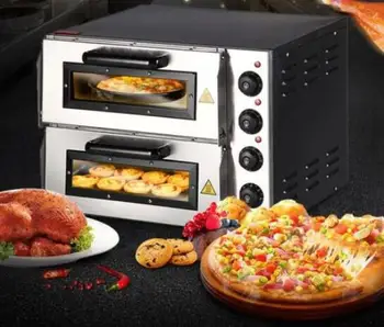 220V 3KW Komercialne Električna Pečica Pečenje Strokovno Pizza Torto Krušni Peči H#