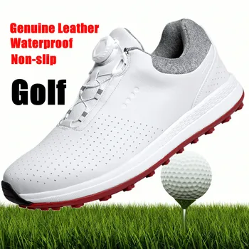 Novi Moški Golf Čevlji za Golf Nepremočljiva Anti-slip Čevlji za Golf Čevlji Dihanje Športni Čevlji Usnjeni Zunanji Superge Čevlji za Golf
