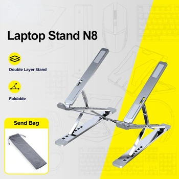 MC N8 Nastavljiv Laptop Stojala Aluminija za Macbook Tablični Prenosnik Mizo Cooling Pad Zložljivo Držalo za Prenosnik