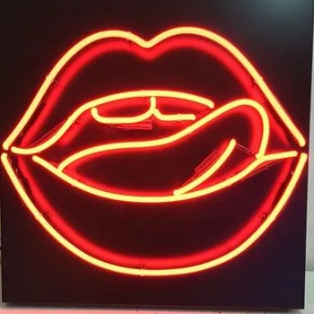 Dekorativne Luči Velike Ustnice Zob, Neon, Luči Studio Bar Art Pripomoček Hotel Pivo svetlobe Enseigne Lumineuse Ročno Pravi Stekleni Cevi