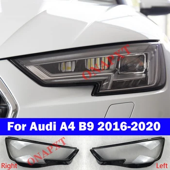 Avto Sprednji žarometi prozoren pokrov Za Audi A4 B9 2016-2020 stekla žarometov lučka za odtenek shell