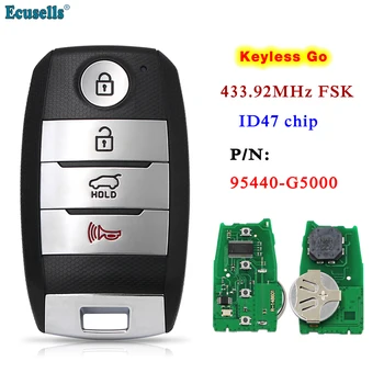 Ecusells 3+1 Gumb FSK 433.92 MHz brez ključa-Go Daljinski Ključ NCF2971X HITAG 3 ID47 ČIP PN: 95440-G5000 za Kia 2016-2019 Niro HU134