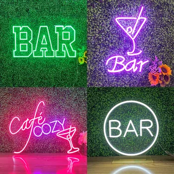 Bar Neon Znak Za Dom Dekor Trgovina Delovna Lučka LED Osvetlitev Načini Bar Neonske Cevi se Prijavite USB Napajanje Lučka Za Dekoracijo Sten