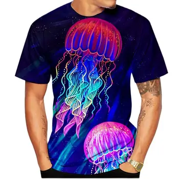 2023 Poletje Moških Meduze 3D Printeding T-shirt Modi Priložnostne Krog Vratu Kratek Rokav Oblači Udobno Tee Ulične Vrh