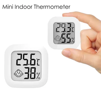 Mini Indoor Termometer Digitalni LCD Temperaturni Senzor Vlažnosti Meter Soba Higrometer Merilnik Vremenske Postaje