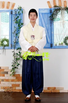 Moške Hanbok Koreja, Uvoženih Hanbok Tkanine Ženina Poročna Hanbok Moške Hanbok Novo Hanbok