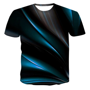 3D Tri-dimenzionalni Povzetek Natisni T-shirt Za Moške Poletje Moda Osebnosti, Priložnostne majice Trend hip hop Dihanje tshirt