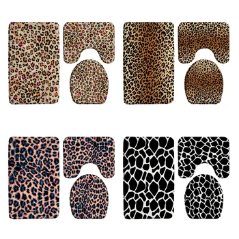 Leopard Kopel Mat Določa Kože Živalskega Krzna, Zebra Usnje Divje Opazila, Jaguar Kopalnica Dekor Preprogo Preproga Wc Pokrov Ne Zdrsne Preprogo