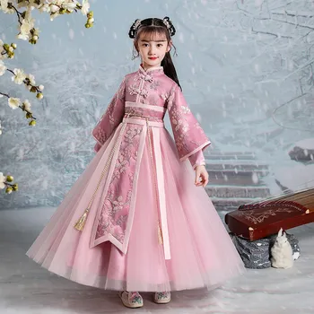 2023 Novo Vezenje Hanfu Plašč, Otroci Letnik Kitajski Opravljanje Pravljice Obleko Obleke Dekleta Maturantski Formalno Rojstni Dan Božično Darilo Cosplay